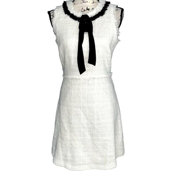 CECE bow tweed shift dress 8 - Picture 1 of 6